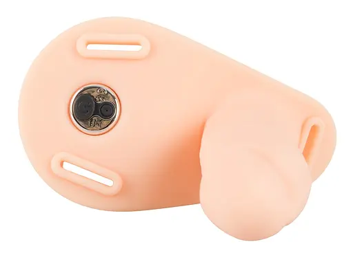 Двойной страпон Vibrating Double Strap-On 15.7 см телесный - фото 6