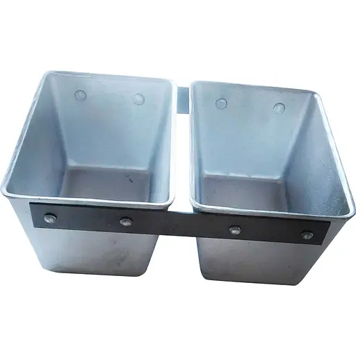 Форма двойная хлебная для выпечки бородинского хлеба Л12а алюминий (17*11*9 см), Хлібпром 81362 - фото 1