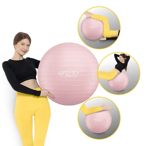 М'яч для фітнесу (фітбол) 4FIZJO 75 см Anti-Burst Pink (P-5907739317407) - фото 7