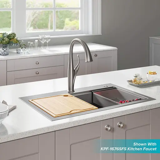 Кухонна мийка Kraus Kore KWT300-32, Нержавіюча сталь - фото 8