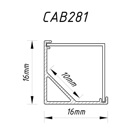 Профіль для світлодіодної стрічки Feron CAB281 - фото 2