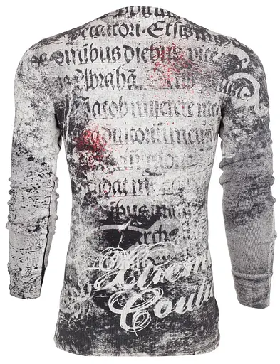 Футболка с длинным рукавом Xtreme Couture by Affliction Men's Long Sleeve Thermal Shirt Toothache 2XL - фото 2