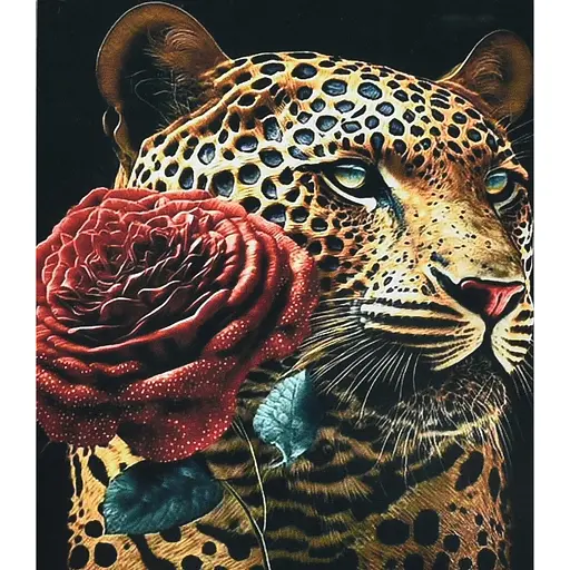 Алмазная мозаика Strateg ПРЕМИУМ Романтический гепард размером 30х40 см (HEG88143) - фото 1