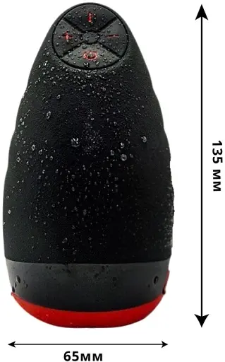 Мастурбатор-ротик I'MCUM Oral Kiss с язычком и подогревом Черно-красный (IM-FJB004) - фото 8