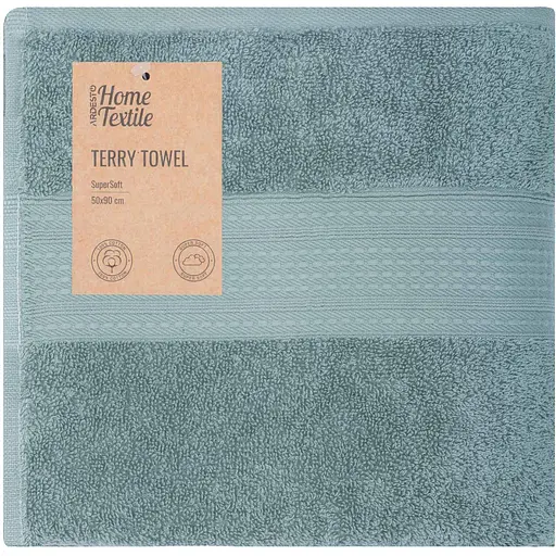 Рушник махровий Ardesto SuperSoft 50х90 см 100% бавовна зелений (ART2250SSP)  - фото 1