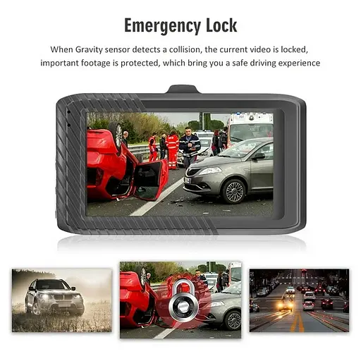 Автомобильный видеорегистратор DVR-T666Y (1 камера) HD 1080P - фото 4