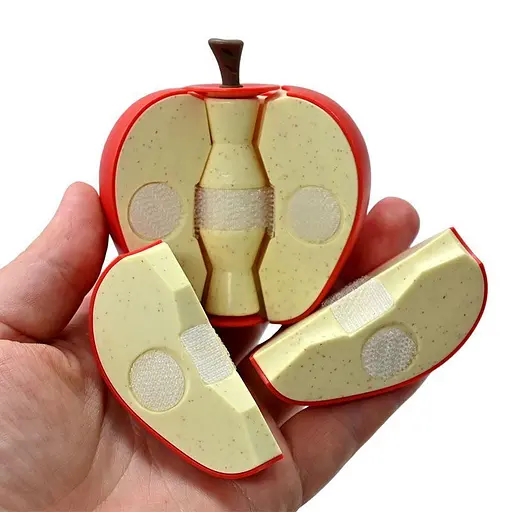 Продукты на липучке JQ 912-2, 8 элементов, овощи, фрукты, поднос, дощечка, нож, в пакете (6974726400878) - фото 3