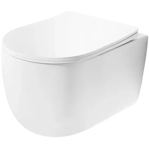 Подвесной унитаз Rea Eddy N Tornado Rimless white REA-C6560, Белый - фото 1
