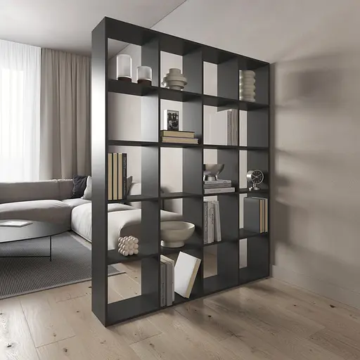 Книжная полка стеллаж Vays M-3 на 20 ячеек ЛДСП 143x29x178 см для дома офиса детской или гостиной - фото 5