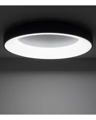 Потолочный светильник Nowodvorski 11208 Nikki Round LED 1x60W 3000K 5200Lm IP20 черный - фото 2