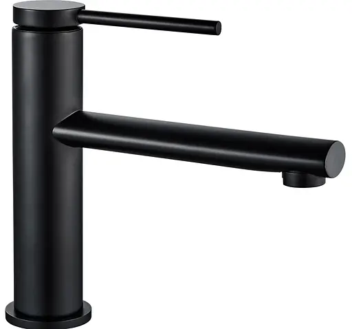 Змішувач для умивальника Rea Oval низький black REA-B6516 Чорний матовий - фото 2