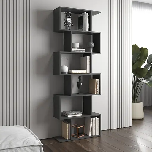 Полка для книг Vays стеллаж для дома M-56 Антрацит