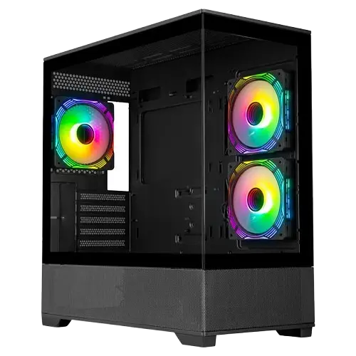 Корпус Prologix Axon GM-03AB Glass ARGB Black