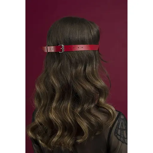 Маска на глаза Feral Feelings - Blindfold Mask, натуральная кожа, красная - фото 3