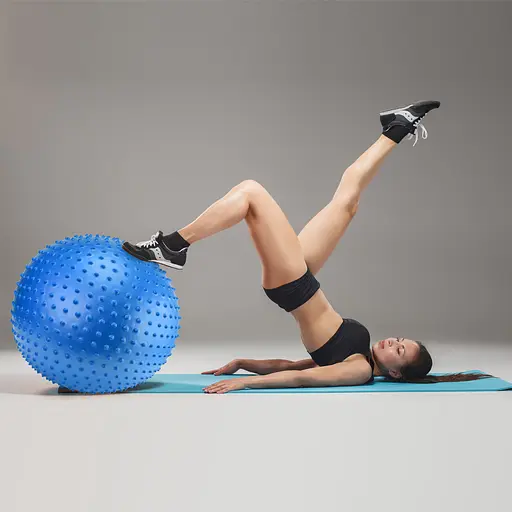 Мяч для фитнеса (фитбол) Cornix 65 см массажный Anti-Burst Blue XR-0483 - фото 9