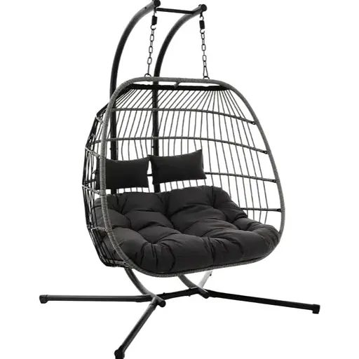 Подвесное кресло-кокон Di Volio Rona двухместное графитовое