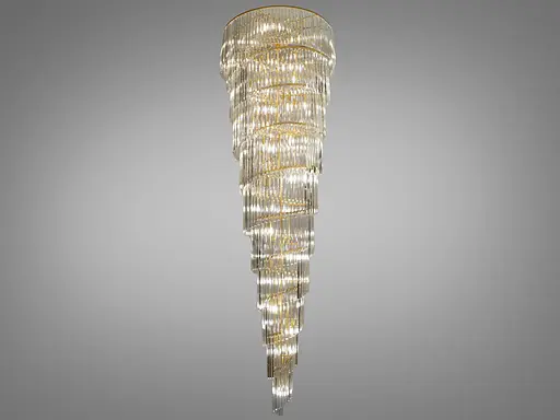 Елітна кришталева люстра на 45 ламп, люстри золото - фото 1