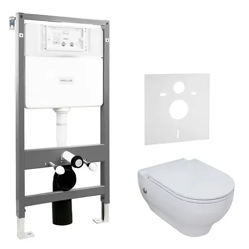 Комплект инсталляция 4 в 1 Volle Master Evo 212010 + унитаз Volle Virgo Rimless 13-23-455 с сидением Soft Close, Белый - фото 1