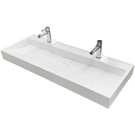 Раковина Adamant умывальник VISION искусственный камень прямоугольная - фото 1