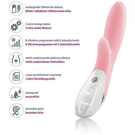 Вибратор-кролик Mystim Danny Divido Candy Rose - фото 7