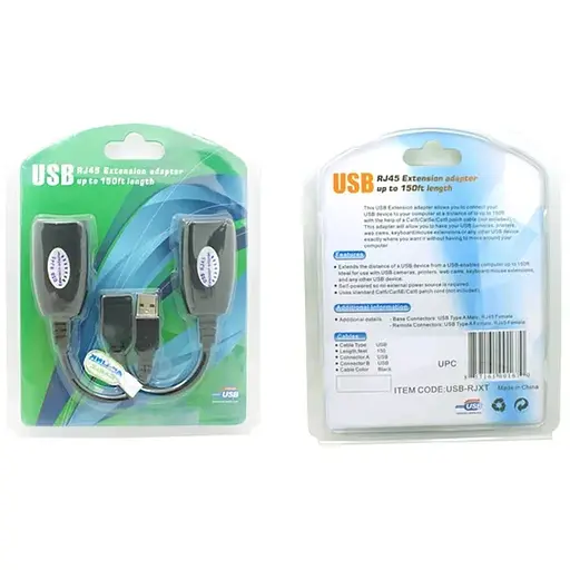 Кабель USB AM-AF (продовжувач),45.0м (USB1.1 по витій парі RJ 45) RTL