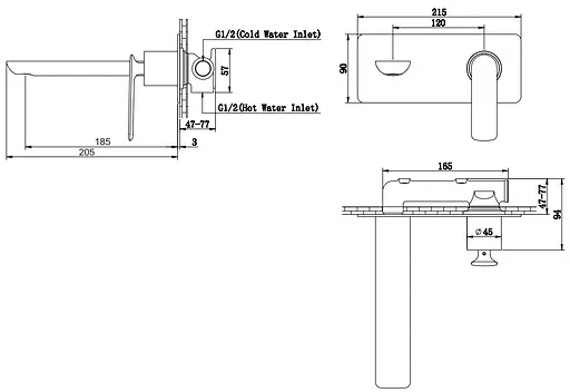 Смеситель для умывальника Kohlman Experience brushed gold + BOX скрытого монтажа QW185EGDB Золотой - фото 2