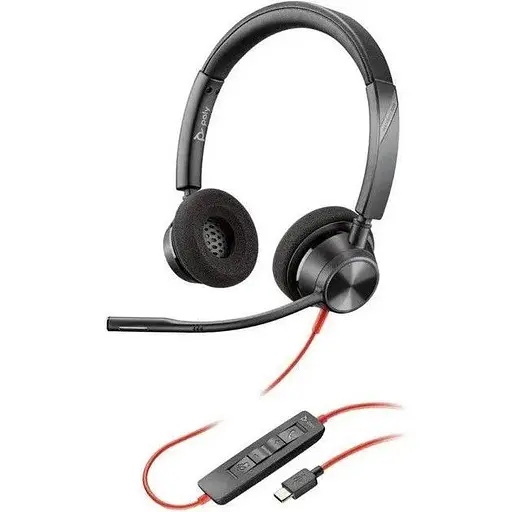 Наушники Plantronics гарнитура профессиональная специализированная Blackwire С3320 USB-С подключение (213935-01) - фото 1