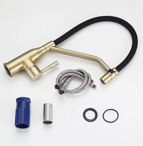 Смеситель для кухни Frap сатин золотой F4497-3 Золотой - фото 4