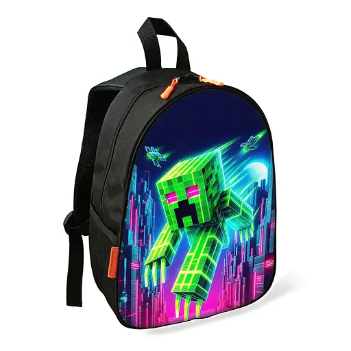 Рюкзак Minecraft Крипер детский школьный/городской 34х27х13 см для мальчика (02431)