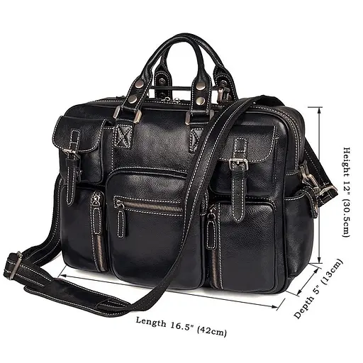 Чоловіча шкіряна сумка Vintage 42 см sum0013935 - фото 3