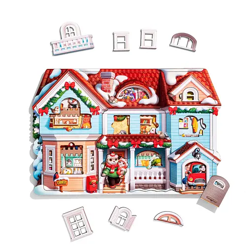 Пазл дитячий фігурний Котячий дім (ПСД248) PSD248, 88 елементів - фото 4