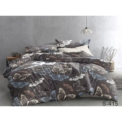 Комплект постельного белья TAG Tekstil с компаньоном King Size Серый 000141875 (S415)