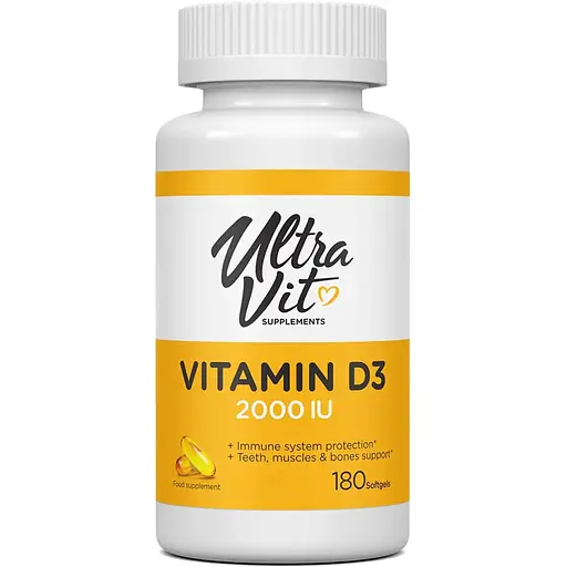 Вітаміни VPLab Vitamin D3 2000 IU 180 softgels (1086-2022-10-0309)
