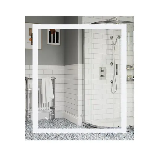 Дзеркало Lidz Kubis 700x800 з LED-підсвічуванням Touch, з антизапотіванням, з диммером яскравості Reverse LD78LF9048070 - фото 1