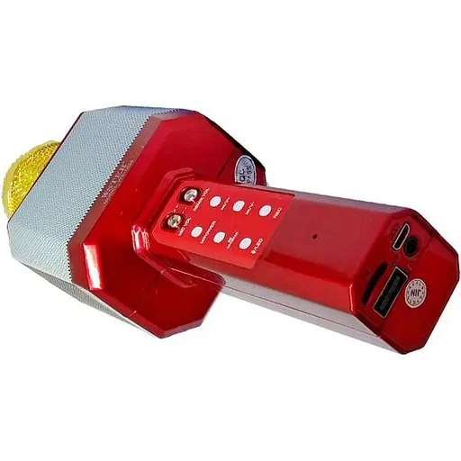Мікрофон з караоке Wster WS-1828 Red [52569] - фото 3