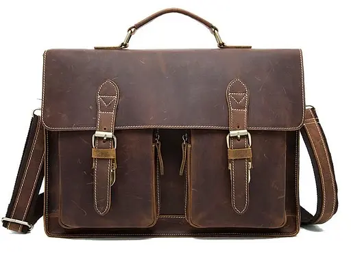 Кожаный портфель мужской Vintage 39х29х7,5 см sum0012717 - фото 1