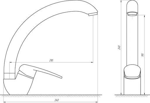 Змішувач для кухні Globus Lux Koln GLK-103S Хром - фото 2