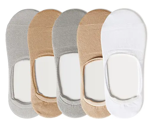 Набор 5 пар бесшовных дышащих следов с силиконом ORGANIC cotton JILL ANTONY 35-37 - фото 1