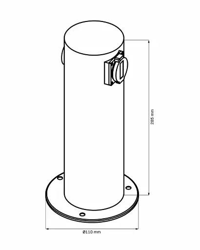 Стовпчик з розетками Goldlux 327956 Elektri IP44 Bk - фото 3