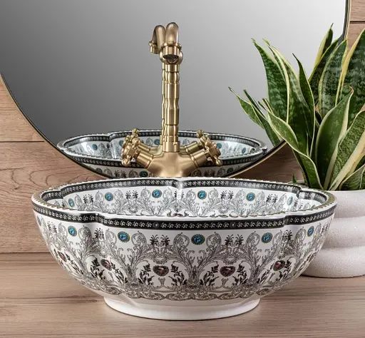 Умивальник Rea Asanti накладний REA-U7506, Цветной - фото 3