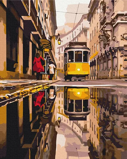 Картина за номерами на підрамнику Brushme Міський трамвай