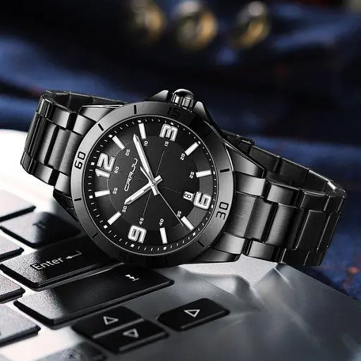 Годинник чоловічий наручний Crrju Bilbao (Чорний) - фото 4