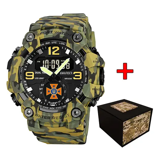 Наручний годинник чоловічий 003 ДСНС Camo Green Awarder acs0032021