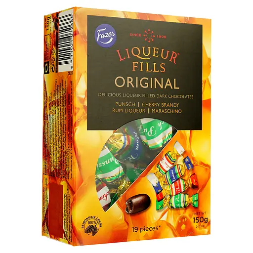 Уцінка. Цукерки Fazer Liqueur Fills з  лікером 150 г - фото 1