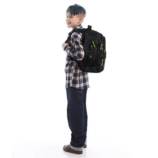 Рюкзак GoPack Education 175M-7 Never Give Up Черно-зеленый (GO26-175M-7) - фото 20