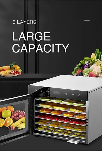 Дегідратор професійний Tekhniko DH-06H-SS нержавіюча сталь (6 лотків) - фото 8