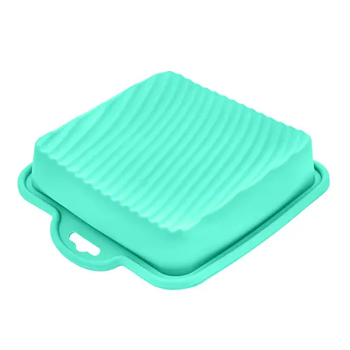 Форма квадратная силиконовая для выпечки кексов, тортов, пирогов и пирожных 18х18 см, A-plus Зеленый 85742 - фото 7