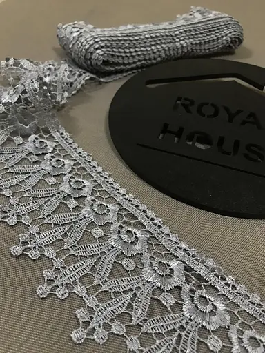 Мереживо Троянда сіре - фото 1