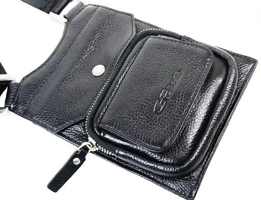 Чоловіча шкіряна сумка Giorgio Ferretti 18х14х2 см sum0020852 - фото 2