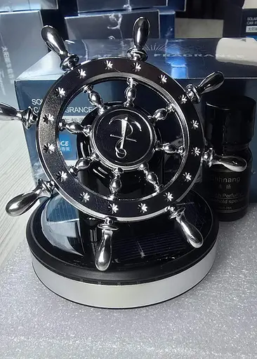 Ароматизатор автомобильный Штурвал на солнечной батарее (Серебристый) - фото 5